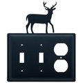 Village Wrought Iron Village Wrought Iron ESSO-3 Deer - Double Switch and Single Outlet Cover ESSO-3